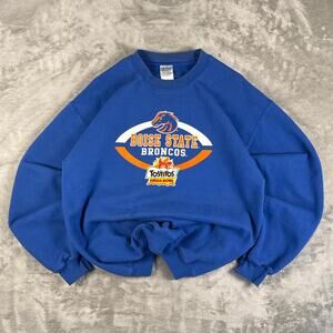 Vintage Y2K Boise State Broncos Tostitos Fiesta Bowl Blue Graphic Sweatshirt M